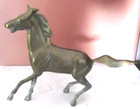 Vintage Brass Horse Standing Figurine Sculpture Prancing Mare Stallion Tarnish — photo 3