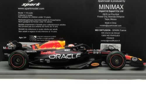 #1 Max Verstappen Red Bull RB19 Winner Monaco GP 2023 Diecast F1 Car 1/18 Spark - Picture 6 of 15