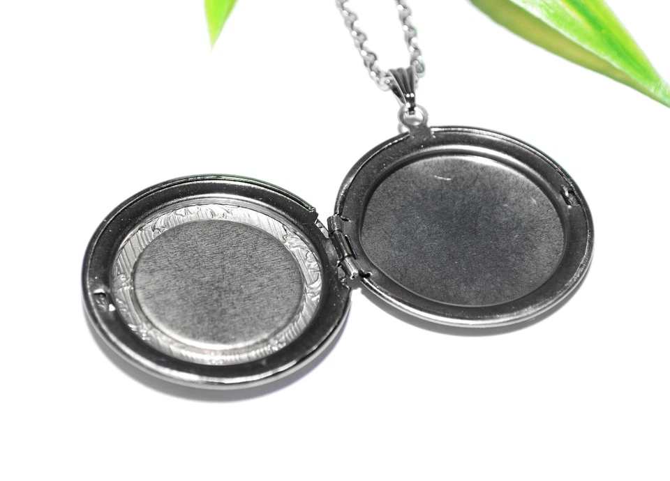 HUND Medaillon Foto Anhänger Öffnen Halskette DOG WELPE EDELSTAHL - Bild 3 von 3