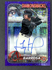 Jorge Barrosa 2024 Topps Chrome Update AC-JBO Purple Speckle Refractor AUTO /299