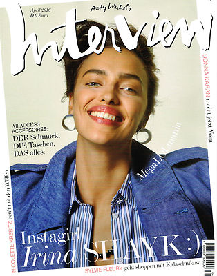 INTERVIEW Germany 04/2016 IRINA SHAYK Sija Jure KID PLOTNIKOVA Conie Vallese NEW