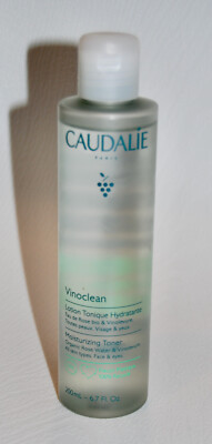 New Caudalie Vinoclean Moisturizing Toner with Rose Water Full Size 6.7 fl oz