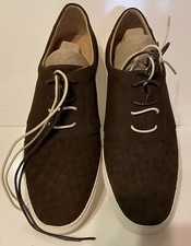 NIB TCG Men Lowe Chocolate Leather Sneaker Shoe Sz 12/45