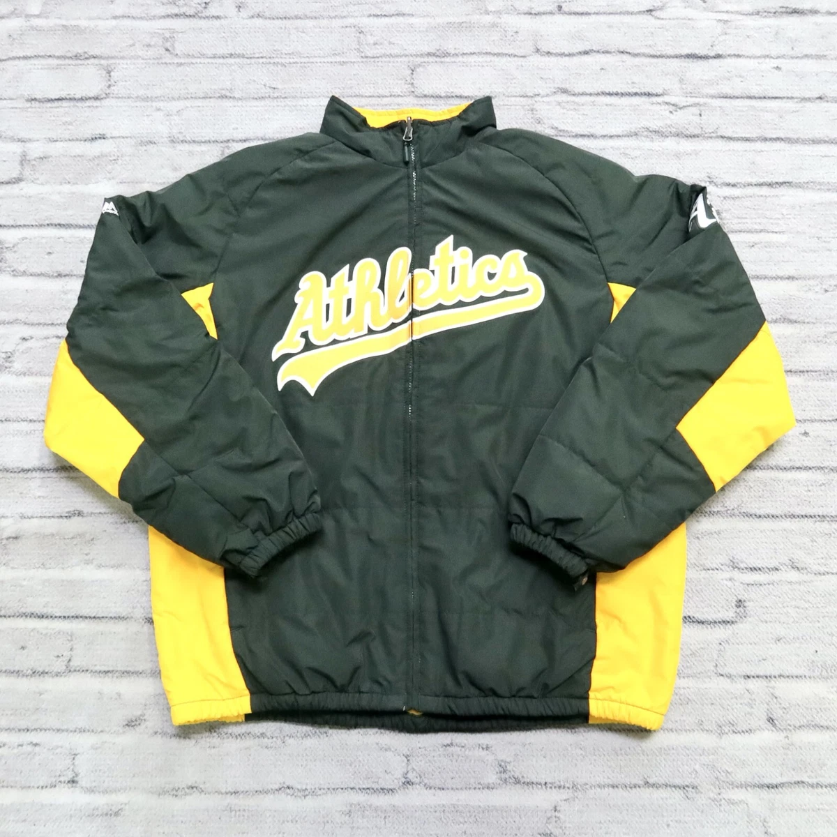 Vintage Oakland Athletics A's Dugout Jacket XL Authentic Collection Majestic  | eBay