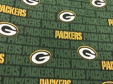NFL GREEN BAY PACKERS Mini Print Cotton Fabric Big FQ 18 x 28