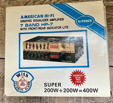 Vtg American Hi-fi Graphic Equalizer Amplifier 7 Band Hp-7 400w Openbox Read Des