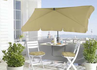 Adjustable Balcony Umbrella with Tilt Mechanism and Water-Repellent Fabric