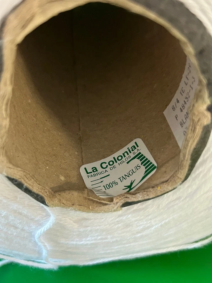 Beautiful Cone Spool #2 Peruvian Tanguis Cotton Yarn 2lb 0oz 920gr 2266 White C - Image 4 of 4