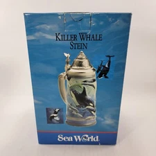 Anheuser-Busch/Budweiser Stein “Killer Whale” CS186 (made for Sea World) 1991