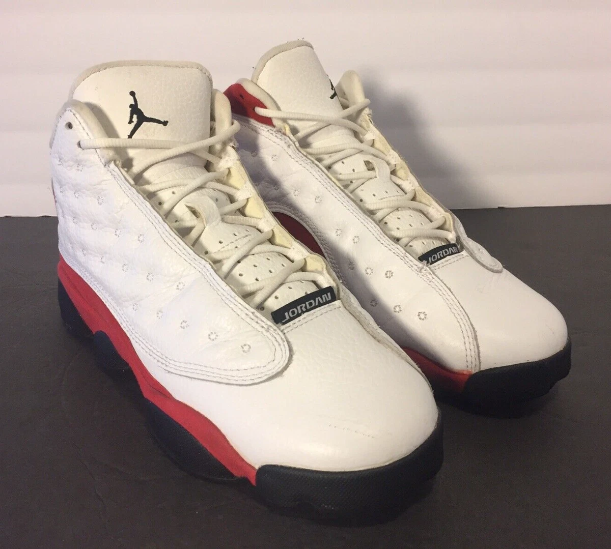 Air Jordan 13 Retro Cherry 2010 Big Kids 6.5Y 414574 101 White 