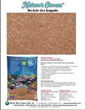 Nature's Ocean Bio-Activ Live Reef Sand Australian Gold 20lb.  ITEM: #10781