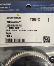 Securitron ASSA ABLOY TSB-C Door Cord w/Gray & Blk Caps