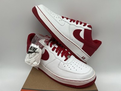 Nike Air Force 1 Low White Varsity Red 306353 167 Men s Sz 10.5 (2005) Brand New