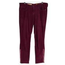 Pilcro Anthropologie Fit Purple Slim Corduroy Pants Size 29 Ankle Zippers