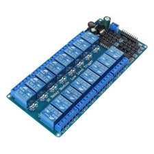 12V 16 Channel Relay Module Board Optocoupler LED LM2576 Power Low Level Trig...