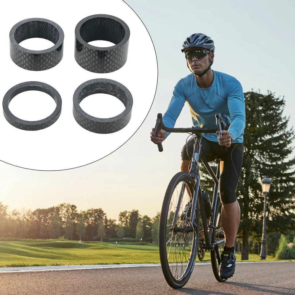 1 1/8 Fibre de Carbone Vélo MTB Casque Tige 5 10 15 20mm Rondelle Selle XLC - Photo 4/4