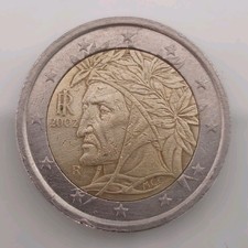 Seltene 2 Euro-Kursmünze ITALIEN 2002 - Dante Alighieri Sammlermünze Gedenkmünze