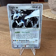 Pokémon Lugia ex Ultra Rare Holo EX Basic Card 100 HP 105/115 Unseen Forces
