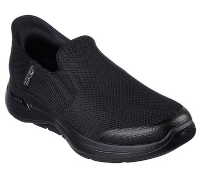 Skechers GO Walk Arch Fit - Hands Free Men's US 7.5 Black Walking Shoes GAL1612