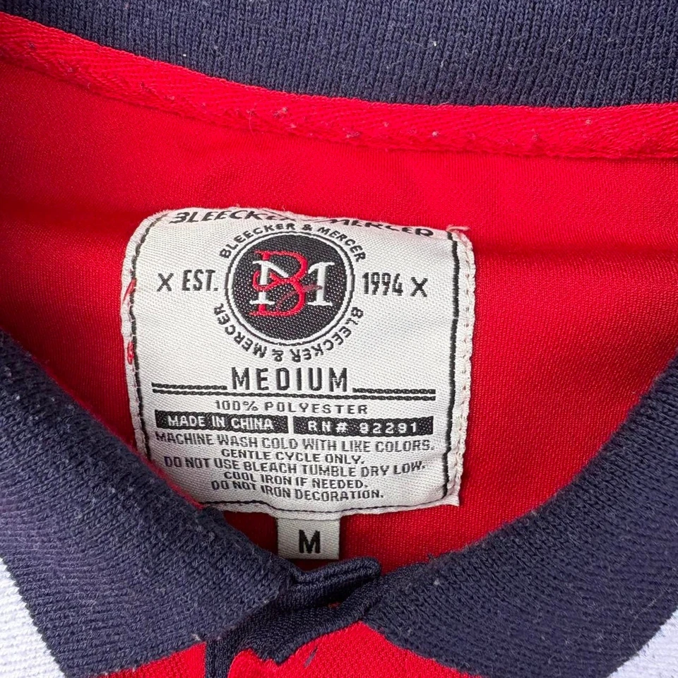 Красно-белая рубашка-поло Hustlers. Мужские средние - Изображение 3 из 4