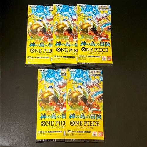5PACKS OP-15 The Adventure of the Island of God One Piece Japanese SEALED