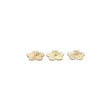 Flat Flower Disc | Brushed | 4Inch long Strad | Available in 2 colors- Gold Fini
