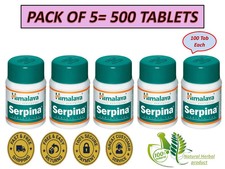 Himalaya Serpina 100 Tabs each Pack of 5, For Relieve Anxiety Disorders Exp-2027
