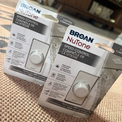 Lot of 2 - NEW Broan NuTone Speed Control SC100W Exhaust Vent Fan Dial Control