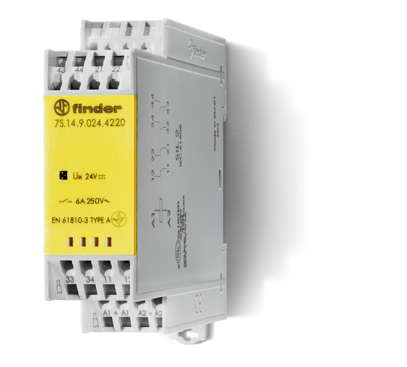 Relay with positive contact guide 7S.14.9.024.4220