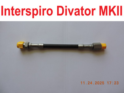 Interspiro Divator MKII New HP gauge hose AGA scuba dive parts mask dry suit