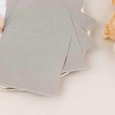 SILVER 50 Soft 2 Ply Disposable Dinner Cocktail Paper NAPKINS Party Decorations
