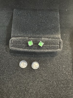 Natural Ice Green Jadeite Earrings Type A