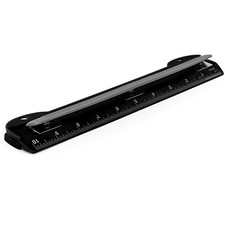 3 Hole Puncher for Binder, Black Portable Hole Puncher for 3 Ring Binder, 3 S...