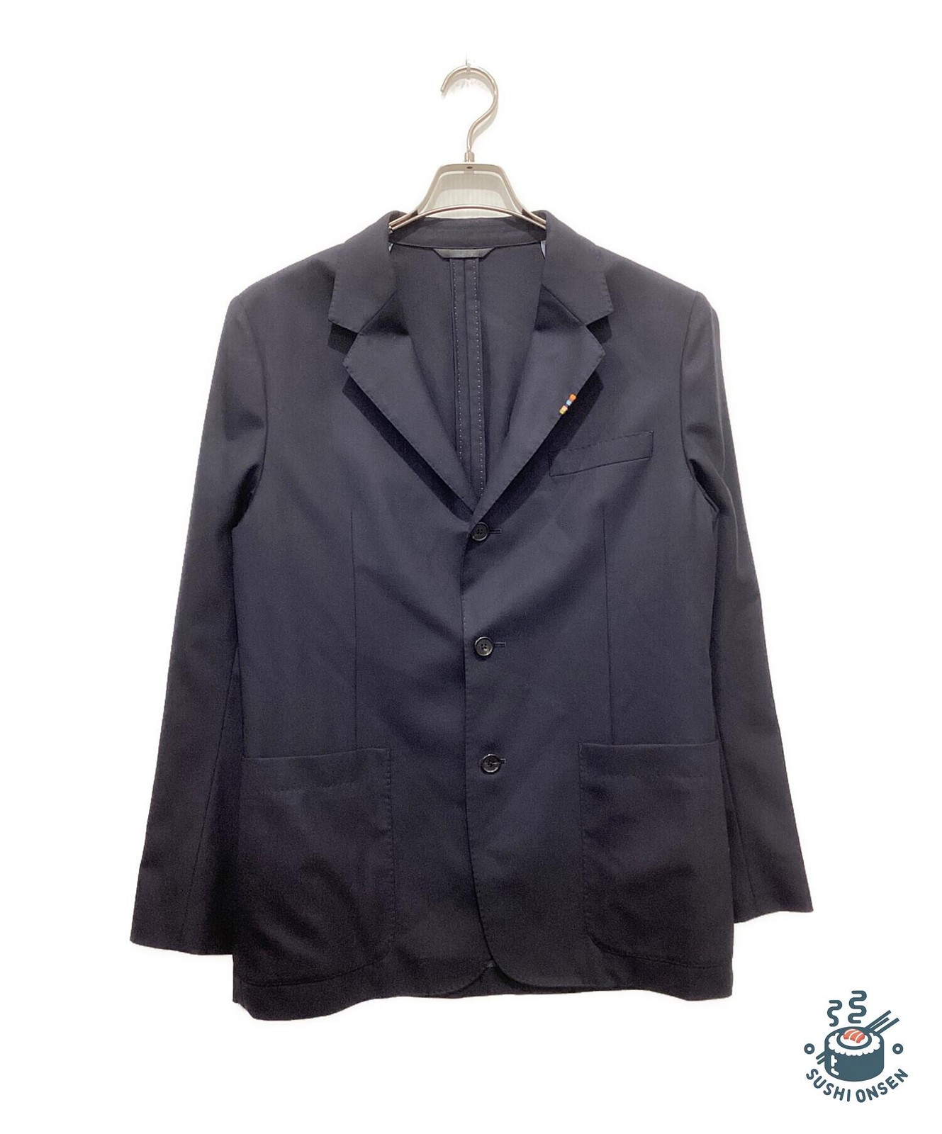 PAUL SMITH Solid wool stretch jacket Size: L Navy… - image 1