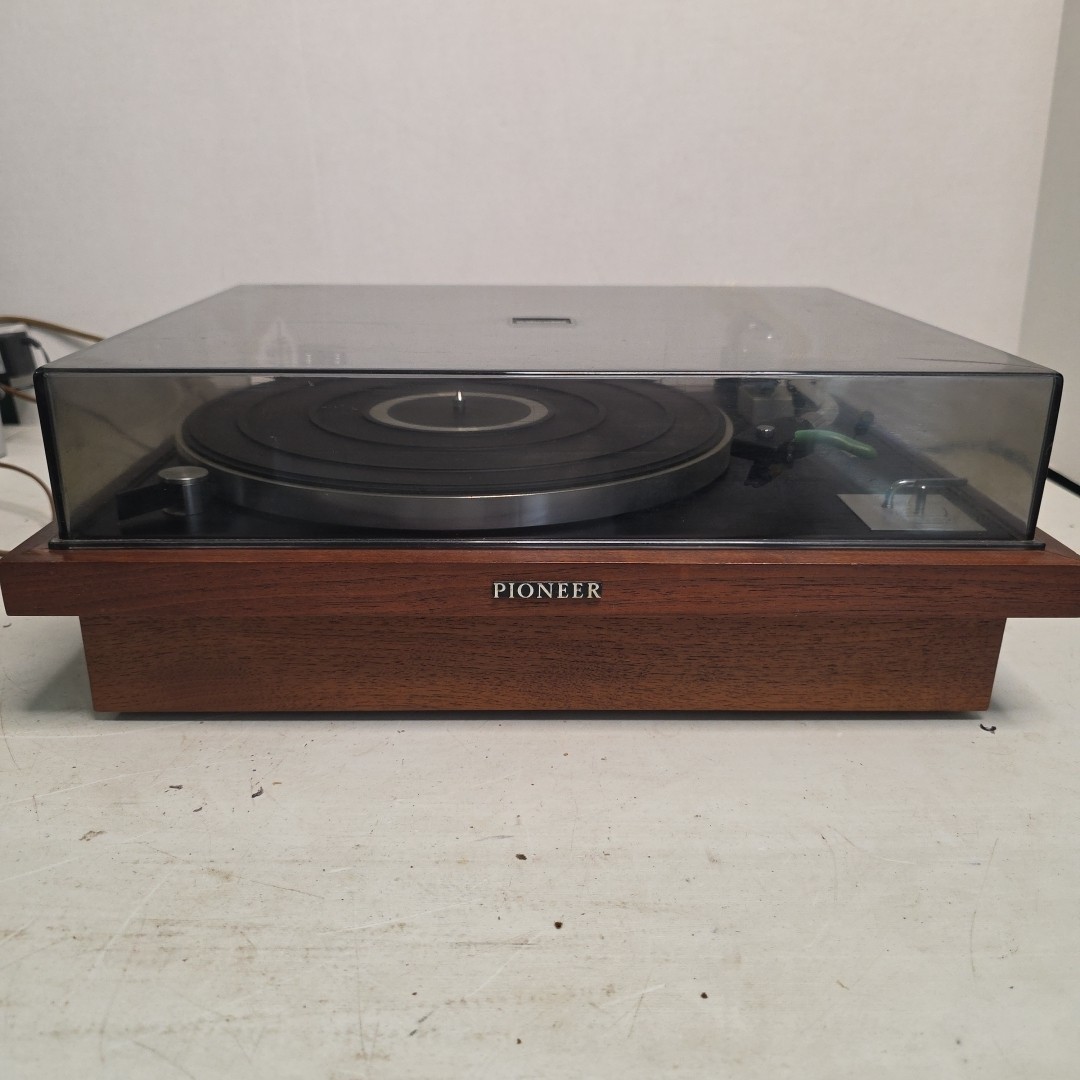 ★PIONEER PL-M25 基本形RECORD PLAYER　60Hz Vintage Pioneer PL-25 Hi-Auto 2-Speed Real Wood Turntable Record