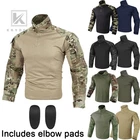 KRYDEX Gen3 Combat Shirt Long Sleeve with Tactical Elbow Pads Tops Airsoft