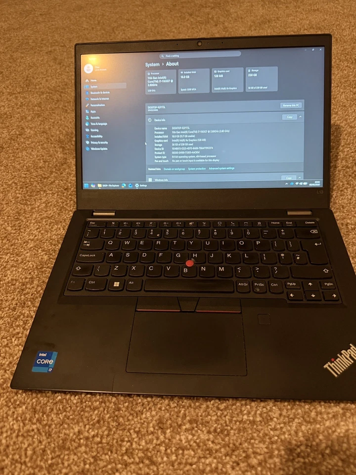 Lenovo ThinkPad L13 · i7-1165G7 · 16GB · 256GB, photo 1 of 4