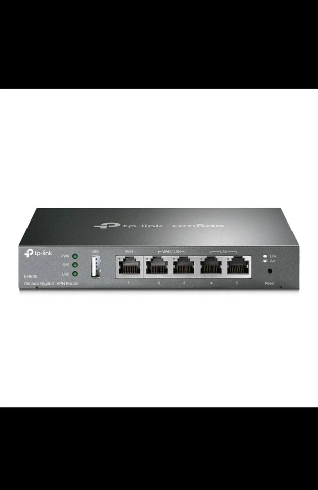 TP-Link ER605 v2 | Omada 5-Port Gigabit Multi-WAN VPN Router | 3 Config WAN/LANs - Image 2 of 4