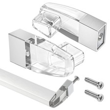 2 Set Clear Acrylic Shower Door Towel Bar Brackets for Alumax Basco Framed