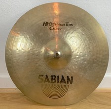 SABIAN 18" HH piatto CRASH medio sottile martellato a mano 1456g brillante anni 90 vintage EXC