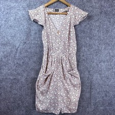 Sinequanone Paris Dress Womens Small Pink Ditsy Floral Romantic Cottagecore