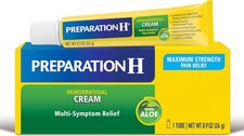 Preparation H Hemorrhoid Symptom Treatment Cream (0.9 Ounce Tube), Maximum Stren
