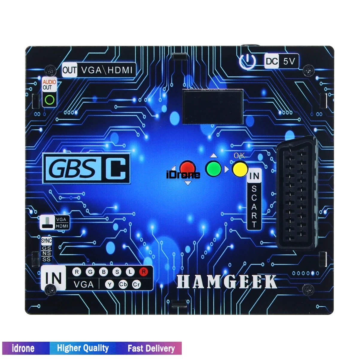 Aufgerüsteter GBSC Konverter GBS Steuerung Retro Videospiel Signalwandler Zubehör