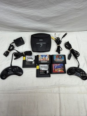 Sega Genesis 3 MK-1461 Video Game Console Bundle with 2 Controllers 5 Games