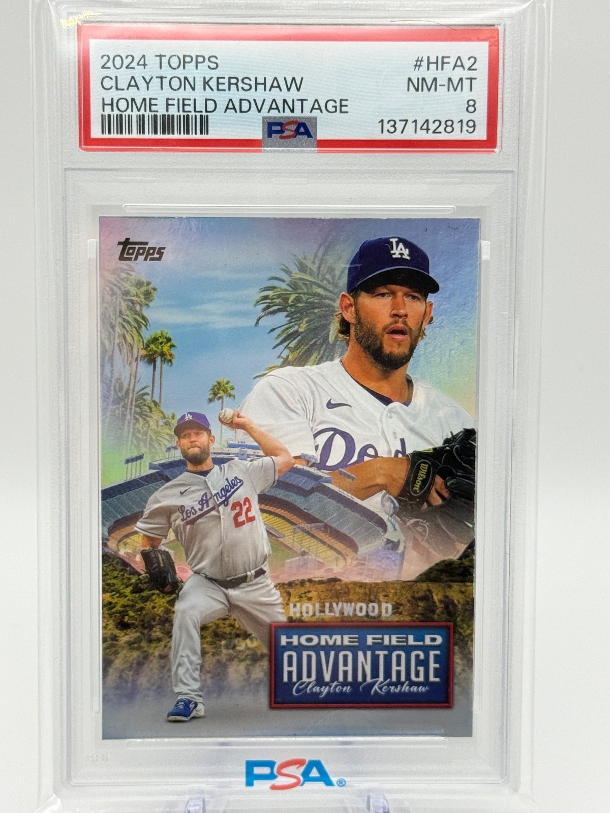2024 Topps Clayton Kershaw Home Field Advantage HFA-2 PSA 8 Dodgers Future HOF