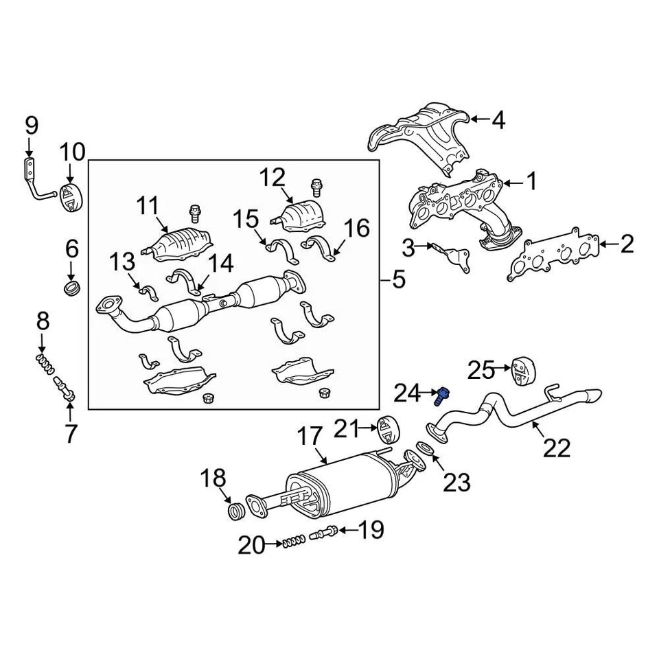 For Toyota Tacoma 2005-2024 Toyota 90109A0064 Front Exhaust Bolt Foto 3 de 4