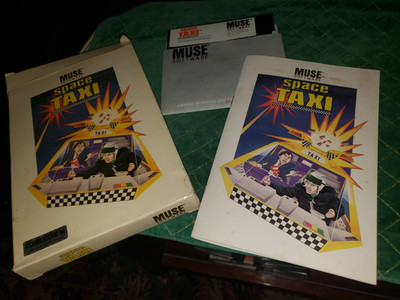 CIB Ultra Rare Space Taxi Muse Software Commodore 64 Vic Tested nes atari