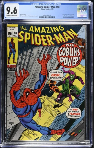 AMAZING SPIDER-MAN #98 - cgc 9.6 - OW/W Pages - Marvel/1971