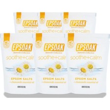 Epsoak Chamomile Epsom Salt Bath Soak 2 Lb Oil 6 Pack