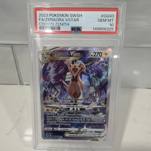 PSA 10 Zeraora VSTAR Crown Zenith Galarian Gallery GG43 Ultra Rare Holo EN